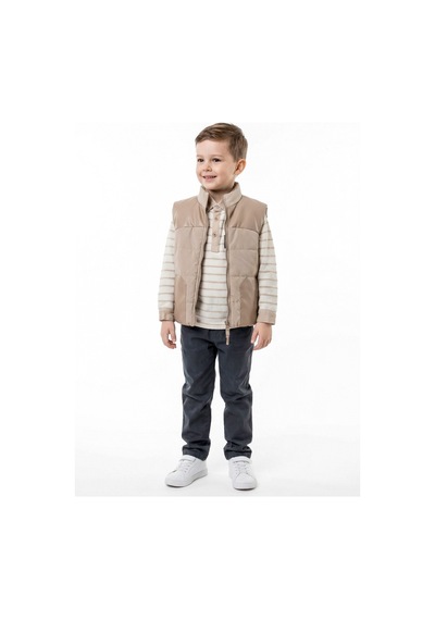 Xo Kids Erkek Çocuk 3lu Alt Üst Takım 1-5 Yaş 6229 Ekru - Bej