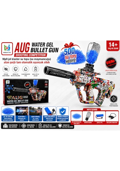 Masita Gel Blaster Su Topu Su Maymuncuğu Atan Oyuncak Şarjlı Tam Otomatik. 45 Cm Karma Renk Ve Model Gönderilir
