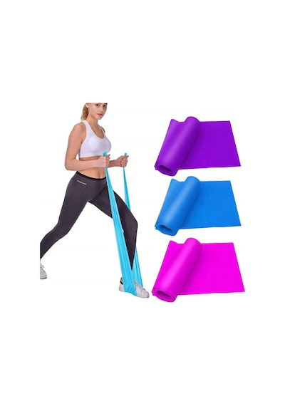 Cosfer Pilates Bandı Egzersiz Yoga Direnç Lastiği Güç Lastiği
