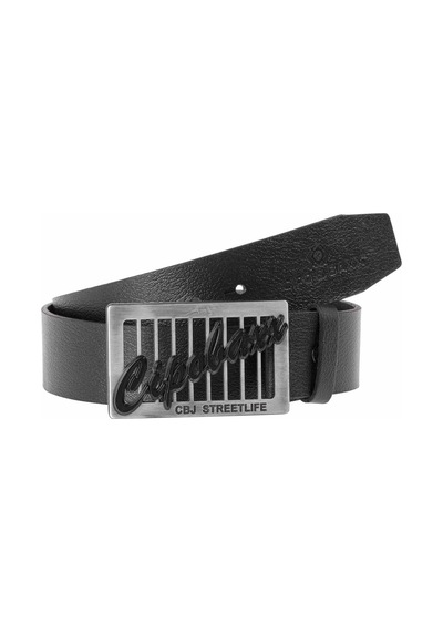 Cipo & Baxx CG191 Metal Tokalı Hakiki Deri Siyah Kemer