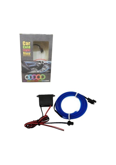 Tr Trendlıfeoto Araba Araç Içi Torpido Ledi Ip Neon Ip Led El Wire 2 Metre Mavi Genel
