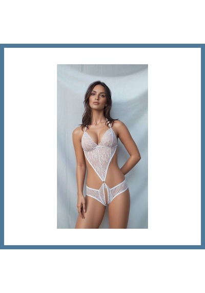 Bezos Kadın Beyaz Dantel Detaylı Babydoll Btkfz