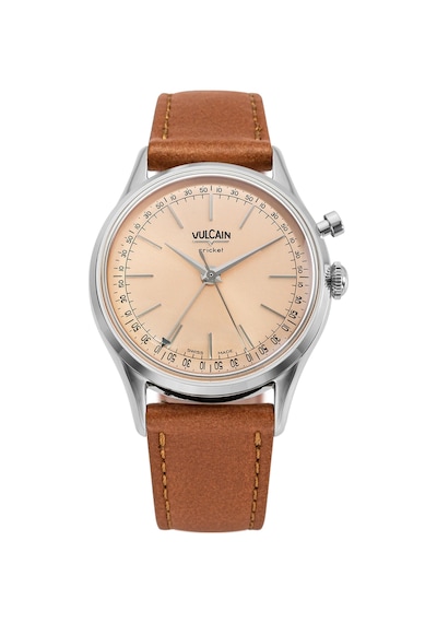 Vulcain Cricket President 39mm Salmon Bac207 Limitli Üretim Mekanik Alarm Erkek Kol Saati Metalik