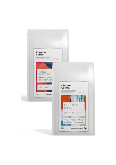 Chroma Coffee Signature Series Çekirdek Kahve Seti - 3 %100 Nitelikli Arabica 2 x 250 G
