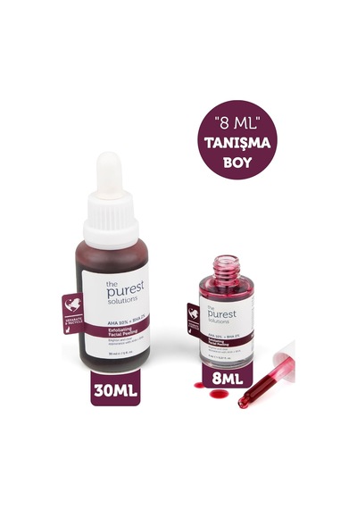 Aha & Bha Canlandırıcı Ve Cilt Tonu Eşitleyici Kırmızı Peeling Cilt Serumu, Seyahat Boy 8 Ml