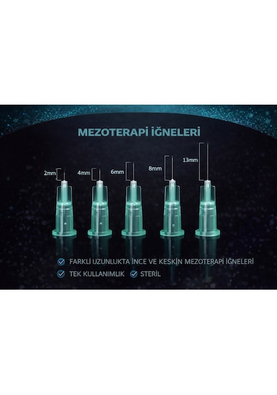 32g X 2mm Mezoterapi Steril İğnesi 100 Adet 1 Kutu