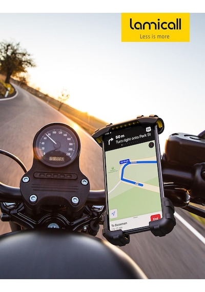 Lamicall Motosiklet Ve Bisiklet Telefon Tutucu 360 Derece Döndürülebilir Bm02yellow Siyah - Sarı