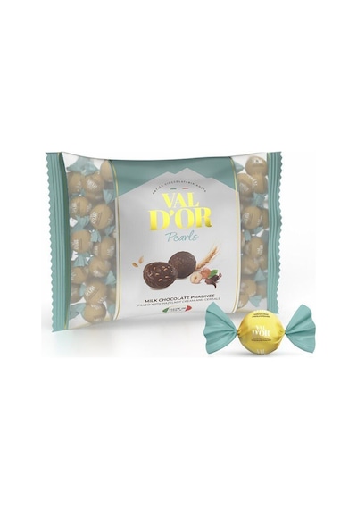 Val D’or Tahıl Patlaklı Fındıklı Krema Dolgulu Yuvarlak Çikolata 1000 Gr. (1 Yeşil Poşet)