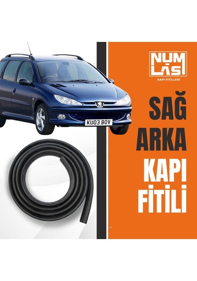 Peugeot 206 Station Wagon Sağ Arka Kapı Fitili-a Kalite-numlas-nm3697