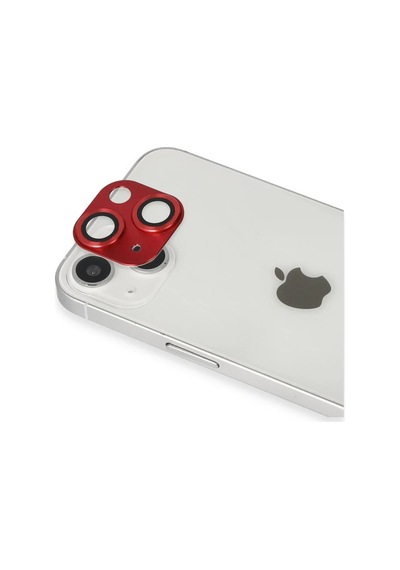 Apple İphone 13 Pers Alüminyum Kamera Lens - Kırmızı Belirtilmemiş