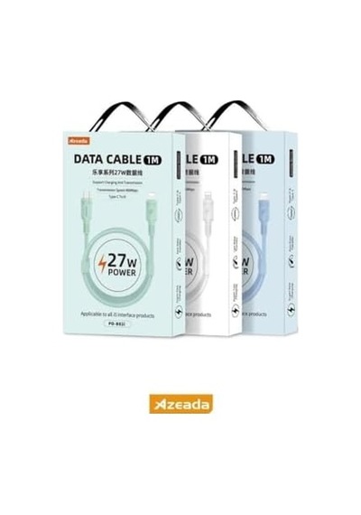 Azeada 27w Type-c To Lightning İle Uyumlu Şarj Ve Data Kablosu 1m Beyaz Pd-b82ib Beyaz, Type-c To Lightning