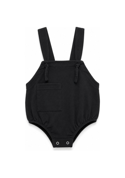 Babyhola Unisex Ayarlanabilir Askılı Salopet Tişört Takım 50871 Siyah