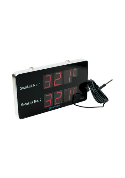 Luvinka Tr933a Dijital İç & Dış Sıcaklık Ölçer Alarm-25cm Ekran