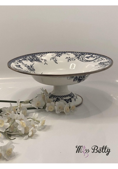 Miss Betty Blue Life Emaye Ayaklı Meyvelik 30 Cm