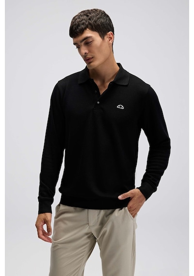 Ellesse Erkek Polo Yaka Sweat Em607-bk Siyah Siyah