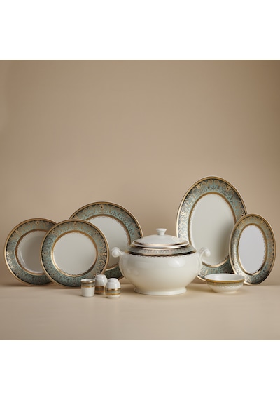 Korkmaz Hanedan Collection 60 Parça Yemek Takımı A8134 Kırık Beyaz