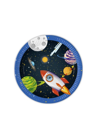 Rocket Space Karton Tabak 23Cm 8Li