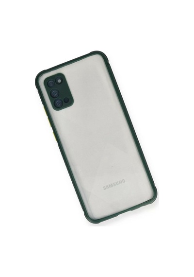 Samsung Galaxy A02s Kılıf Miami Şeffaf Silikon - Koyu Yeşil