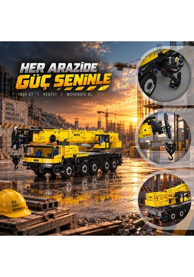Mould King 17073 LTM 1110 Mobil Vinç Yapım Seti | 3.218 Parça