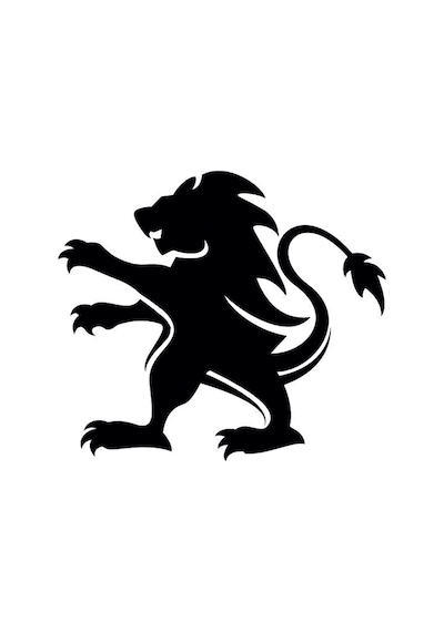 Aslan 10 Folyo Sticker 90 Cm Uzunluk Siyah