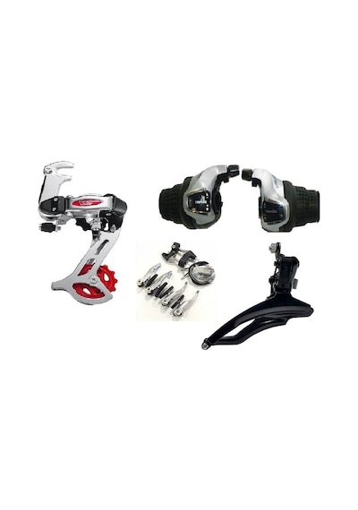 BİSİKLET TX70 FREN VİTES TAKIMI KOMPLE SET Gümüş - Siyah