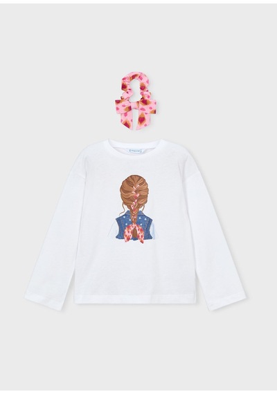 Mayoral Kız Çocuk Toka Ve Sweatshirt Set Beyaz