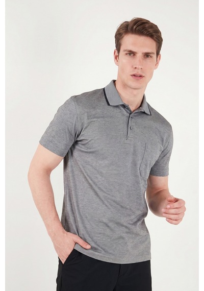 Buratti Pamuklu Regular Fit Göğüs Cepli Düğmeli Polo T Shirt Erkek Polo T Shirt 4565001 Koyu Siyah