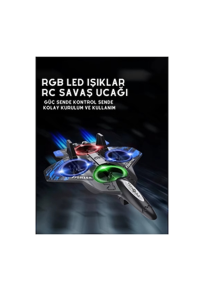 Mini Drone Savaş Uçağı Çocuk Drone 360 Uçuş, Tek Tuş Kalkış, Uzaktan Kumandalı, Çift Bataryalı