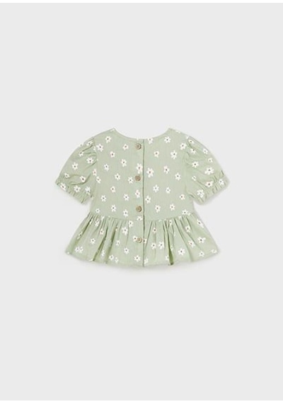Kız Bebek Yeşil Baskılı Bluz 01103-063 Yeşil