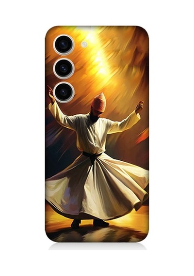 Samsung Galaxy S23 Plus Uyumlu Semazen Yapan Mevlevi Desenli Silikon Kılıf