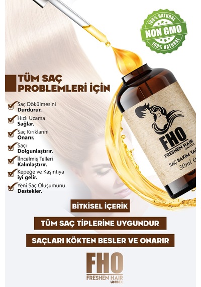 Freshen Hair Dökülme Karşıtı Bitkisel Saç Bakım Serumu 3 x 30 ML