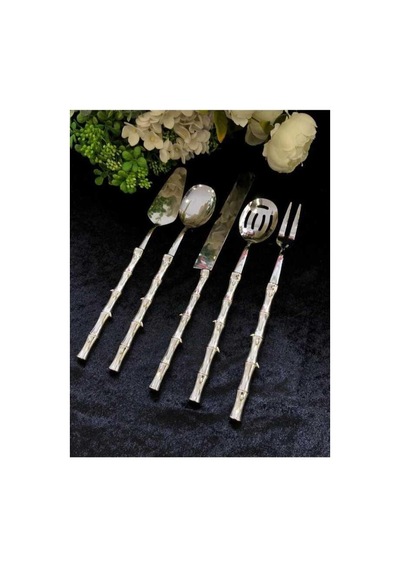 Roykıng Bambu 5 Parça Servis Seti Gümüş Diğer