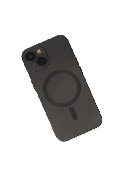 Apple  Uyumlu   iPhone 14 Plus Kılıf Moshi Lens Magneticsafe Silikon - Siyah