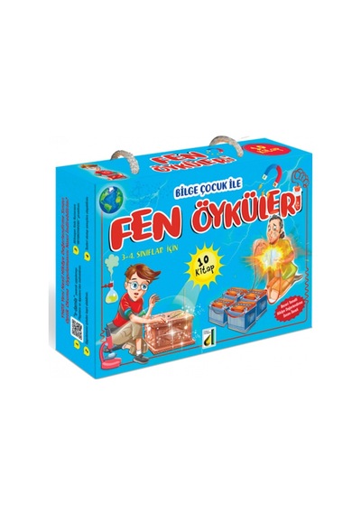 Bilge Çocuk ile Fen Öyküleri Seti - 10 Kitap Takım - Necati Akbaba - Damla Yayınevi