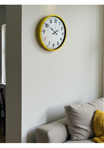 36 Cm Standart Sarı Duvar Saati Diğer
