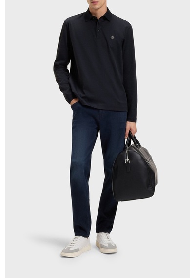 Boss Erkek Polo Yaka Sweat 50523917 406 Lacivert Lacivert
