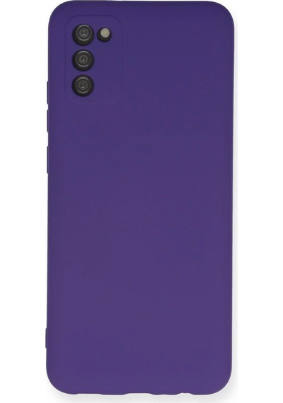 Samsung Uyumlu Galaxy A03s Kılıf Nano İçi Kadife Silikon - Mor Çok Renkli