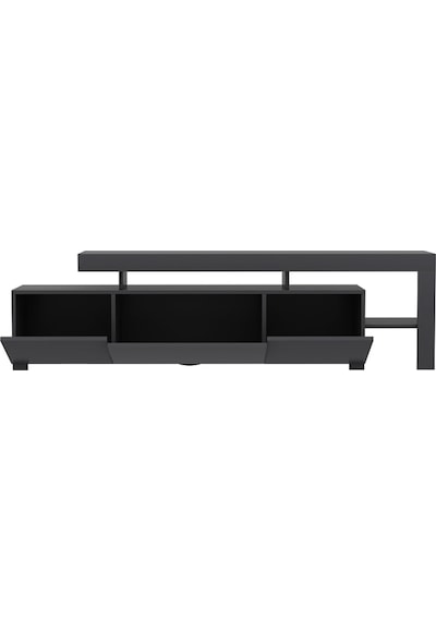 Beliz Modern LED Işıklı 3 Kapaklı, Raflı TV Sehpası – 192 cm, Antrasit Beliz Modern LED Işıklı 3 Kapaklı, Raflı TV Sehpası – 192 cm, Antrasit