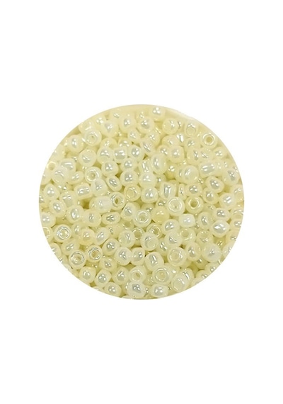 Dökme Cam Kum Boncuk 11/0 2 Mm - 20 Gram - Krem - Bnc012 Diğer