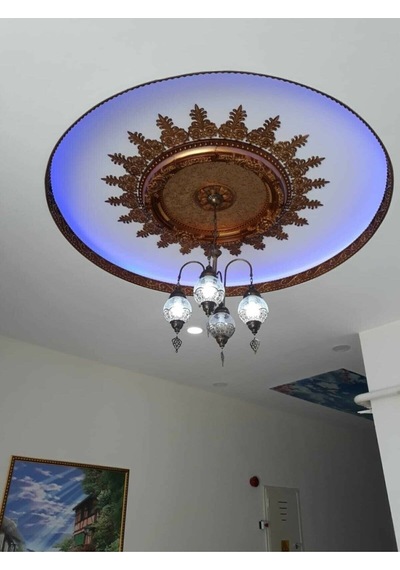 Decogold 90 Cm Oval Kahve Eskitme Saray Tavan