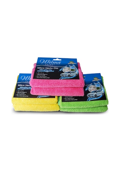 Wilma Secret Mikrofiber Havlu 50x70cm 10 Adet Oto Yıkama Ve Kurulama Bezi Şeffaf