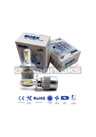 Bosx Ultra Beyaz Led Xenon Far Ampul H1-H3-H4-H7-H8-H11-9005-9006 311291786
