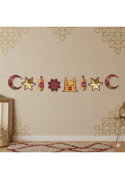 Dekoratif Banner Ramazan Bordo Gold 160cm Diğer