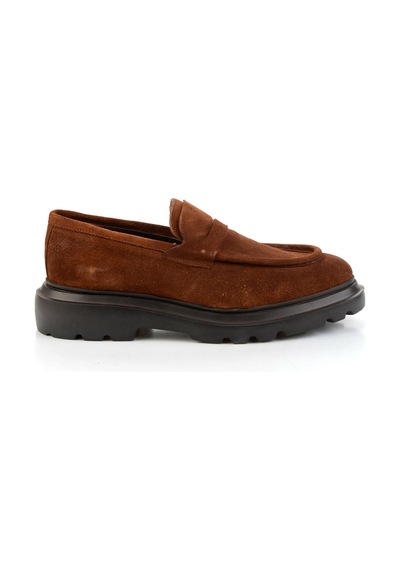Taba Hakiki Deri Erkek Loafer Ayakkabı E01310113202 Taba