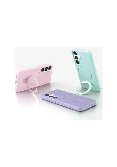 Samsung Galaxy S25 Regal Magsafe Standlı Kapak - Yeşil 0.2M-Çok Renkli
