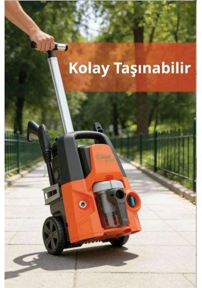 Kiwi KGCC 590 Yüksek Basınçlı Araba Yıkama Makinesi (130 Bar) ve Elektrik Süpürgesi 2’si 1 Arada