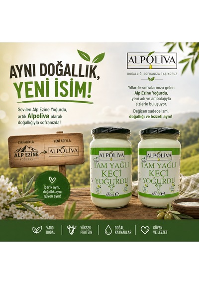 Alpoliva Keçi Yoğurdu 2 Adet 650 G 1.300 G