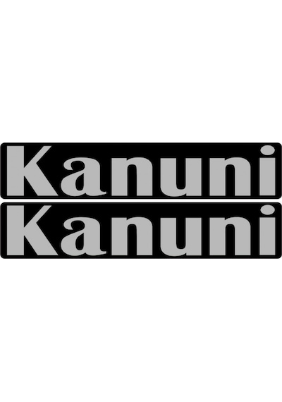 Kanuni Etiket Gri 15x3cm 2'li