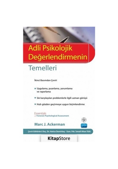 Adli Psikolojik Değerlendirmenin Temelleri - Marc J. Ackerman - Nobel Akademik Yayıncılık
