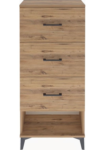 Arges Dolap 2 Raflı 2 Çekmeceli 60x30x134 Çam-çam Atlas Çam